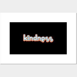 Kindness Retro Rainbow Colored Fun Art for Positivity Posters and Art